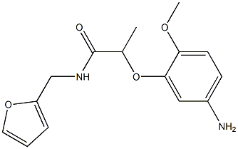 2-(5-amino-2-methoxyphenoxy)-N-(furan-2-ylmethyl)propanamide Struktur