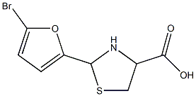 2-(5-bromo-2-furyl)-1,3-thiazolidine-4-carboxylic acid Struktur