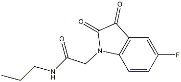 2-(5-fluoro-2,3-dioxo-2,3-dihydro-1H-indol-1-yl)-N-propylacetamide Struktur