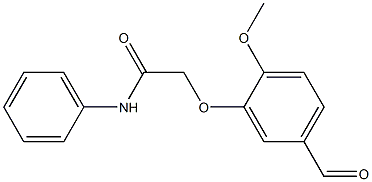 2-(5-formyl-2-methoxyphenoxy)-N-phenylacetamide Struktur