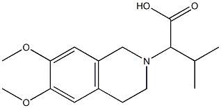 2-(6,7-dimethoxy-1,2,3,4-tetrahydroisoquinolin-2-yl)-3-methylbutanoic acid Struktur