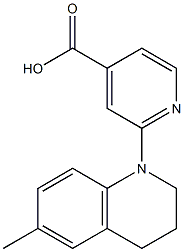 2-(6-methyl-1,2,3,4-tetrahydroquinolin-1-yl)pyridine-4-carboxylic acid Struktur