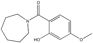 2-(azepan-1-ylcarbonyl)-5-methoxyphenol Struktur