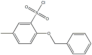 2-(benzyloxy)-5-methylbenzene-1-sulfonyl chloride Struktur