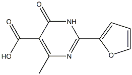 2-(furan-2-yl)-4-methyl-6-oxo-1,6-dihydropyrimidine-5-carboxylic acid Struktur