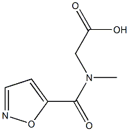 2-(N-methyl1,2-oxazol-5-ylformamido)acetic acid Struktur