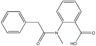 2-(N-methyl-2-phenylacetamido)benzoic acid Struktur