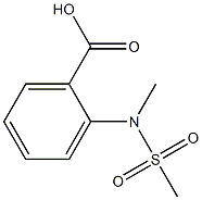 2-(N-methylmethanesulfonamido)benzoic acid Struktur