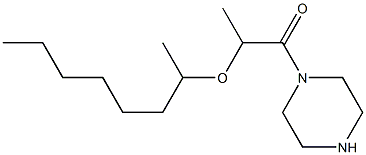 2-(octan-2-yloxy)-1-(piperazin-1-yl)propan-1-one Struktur