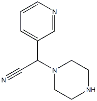 2-(piperazin-1-yl)-2-(pyridin-3-yl)acetonitrile Struktur