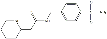 2-(piperidin-2-yl)-N-[(4-sulfamoylphenyl)methyl]acetamide Struktur