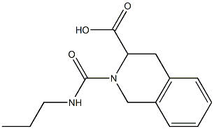 2-(propylcarbamoyl)-1,2,3,4-tetrahydroisoquinoline-3-carboxylic acid Struktur