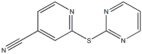 2-(pyrimidin-2-ylsulfanyl)pyridine-4-carbonitrile Struktur