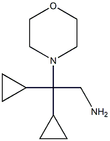 2,2-dicyclopropyl-2-morpholin-4-ylethanamine Struktur