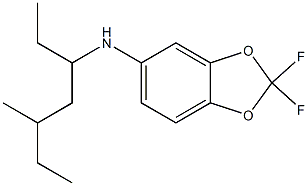 2,2-difluoro-N-(5-methylheptan-3-yl)-2H-1,3-benzodioxol-5-amine Struktur