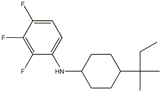 2,3,4-trifluoro-N-[4-(2-methylbutan-2-yl)cyclohexyl]aniline Struktur