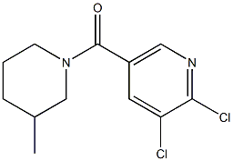 2,3-dichloro-5-[(3-methylpiperidin-1-yl)carbonyl]pyridine Struktur