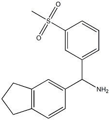 2,3-dihydro-1H-inden-5-yl(3-methanesulfonylphenyl)methanamine Struktur