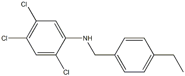 2,4,5-trichloro-N-[(4-ethylphenyl)methyl]aniline Struktur