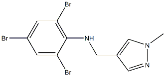 2,4,6-tribromo-N-[(1-methyl-1H-pyrazol-4-yl)methyl]aniline Struktur