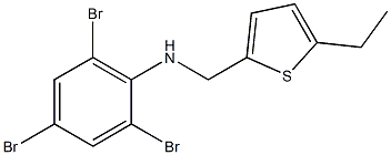 2,4,6-tribromo-N-[(5-ethylthiophen-2-yl)methyl]aniline Struktur