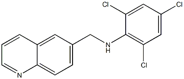 2,4,6-trichloro-N-(quinolin-6-ylmethyl)aniline Struktur