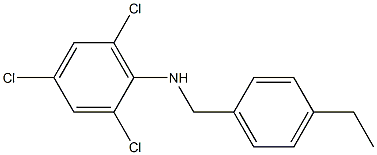 2,4,6-trichloro-N-[(4-ethylphenyl)methyl]aniline Struktur