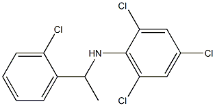 2,4,6-trichloro-N-[1-(2-chlorophenyl)ethyl]aniline Struktur