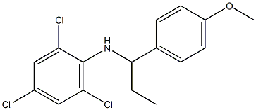 2,4,6-trichloro-N-[1-(4-methoxyphenyl)propyl]aniline Struktur