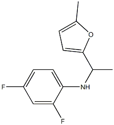 2,4-difluoro-N-[1-(5-methylfuran-2-yl)ethyl]aniline Struktur