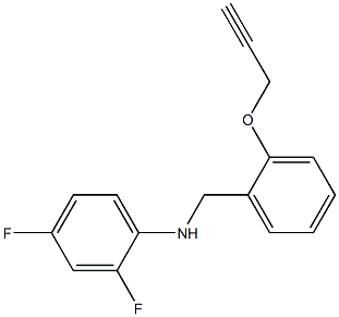 2,4-difluoro-N-{[2-(prop-2-yn-1-yloxy)phenyl]methyl}aniline Struktur