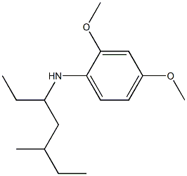 2,4-dimethoxy-N-(5-methylheptan-3-yl)aniline Struktur