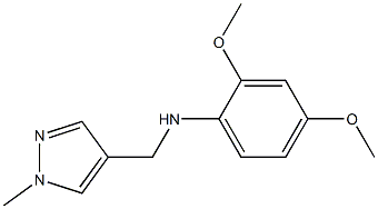 2,4-dimethoxy-N-[(1-methyl-1H-pyrazol-4-yl)methyl]aniline Struktur