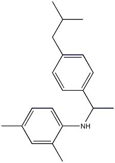 2,4-dimethyl-N-{1-[4-(2-methylpropyl)phenyl]ethyl}aniline Struktur