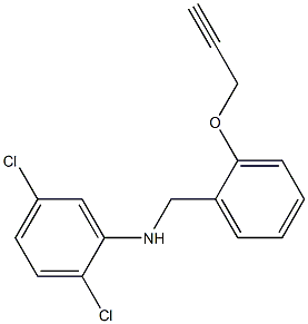 2,5-dichloro-N-{[2-(prop-2-yn-1-yloxy)phenyl]methyl}aniline Struktur