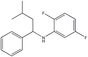 2,5-difluoro-N-(3-methyl-1-phenylbutyl)aniline Struktur