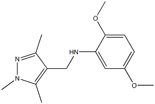 2,5-dimethoxy-N-[(1,3,5-trimethyl-1H-pyrazol-4-yl)methyl]aniline Struktur