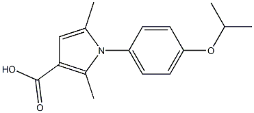 2,5-dimethyl-1-[4-(propan-2-yloxy)phenyl]-1H-pyrrole-3-carboxylic acid Struktur