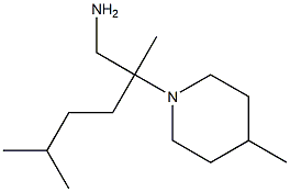 2,5-dimethyl-2-(4-methylpiperidin-1-yl)hexan-1-amine Struktur