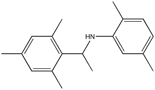 2,5-dimethyl-N-[1-(2,4,6-trimethylphenyl)ethyl]aniline Struktur