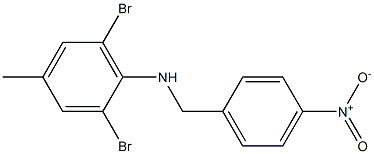 2,6-dibromo-4-methyl-N-[(4-nitrophenyl)methyl]aniline Struktur