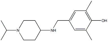 2,6-dimethyl-4-({[1-(propan-2-yl)piperidin-4-yl]amino}methyl)phenol Struktur