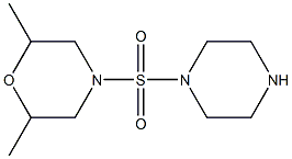 2,6-dimethyl-4-(piperazine-1-sulfonyl)morpholine Struktur