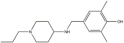 2,6-dimethyl-4-{[(1-propylpiperidin-4-yl)amino]methyl}phenol Struktur