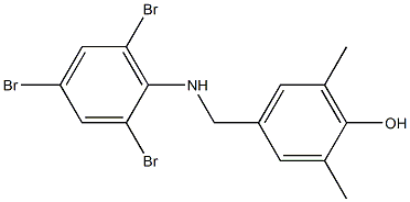 2,6-dimethyl-4-{[(2,4,6-tribromophenyl)amino]methyl}phenol Struktur