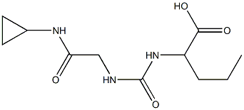 2-[({[2-(cyclopropylamino)-2-oxoethyl]amino}carbonyl)amino]pentanoic acid Struktur