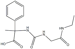 2-[({[2-(ethylamino)-2-oxoethyl]amino}carbonyl)amino]-2-phenylpropanoic acid Struktur