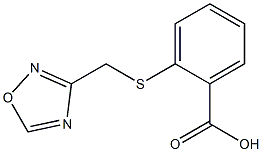 2-[(1,2,4-oxadiazol-3-ylmethyl)sulfanyl]benzoic acid Struktur