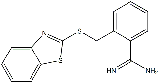 2-[(1,3-benzothiazol-2-ylsulfanyl)methyl]benzene-1-carboximidamide Struktur