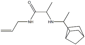 2-[(1-{bicyclo[2.2.1]heptan-2-yl}ethyl)amino]-N-(prop-2-en-1-yl)propanamide Struktur